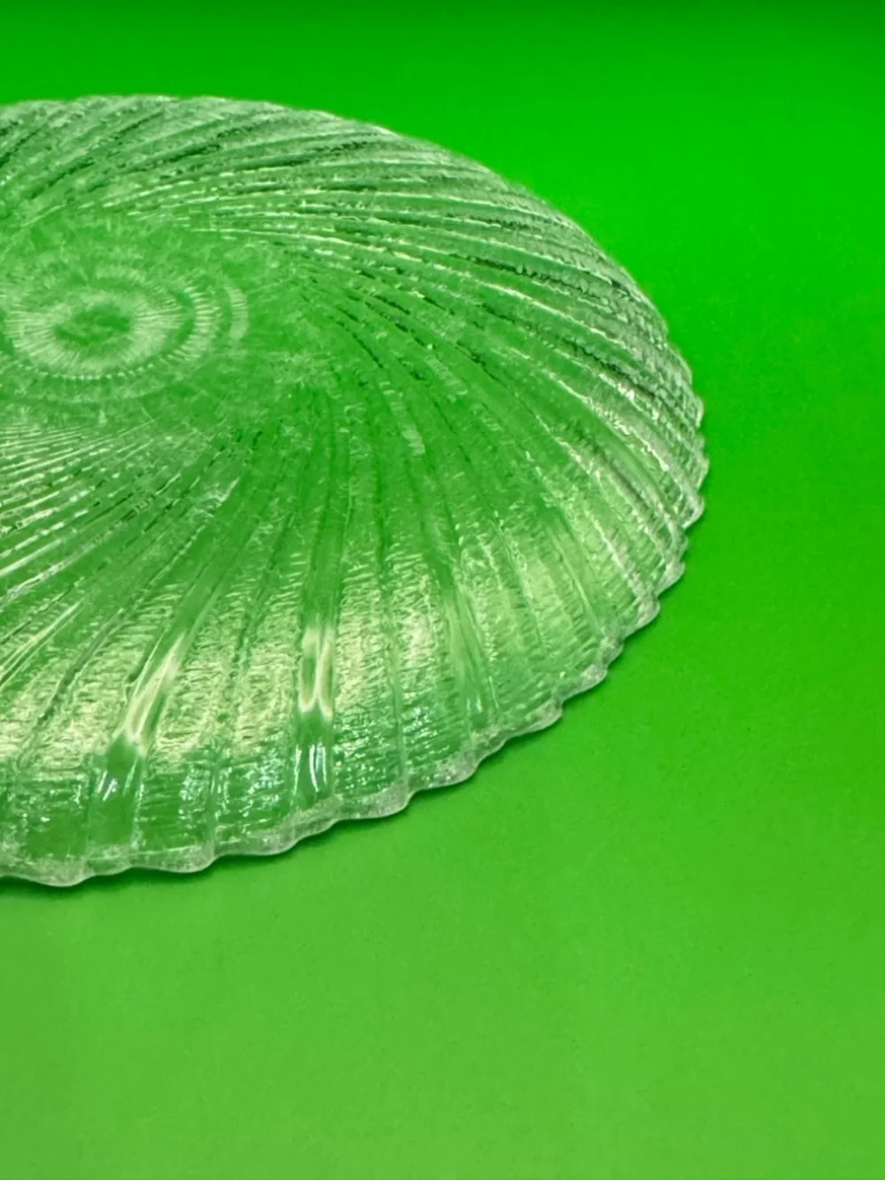 Arcoroc Seabreeze Swirl Salad Plates Set of 2 | 7” Clear Glass Spiral Pattern